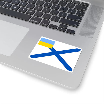 Naval Ensign of Ukraine 1918 dress (Ukraine) STICKER Vinyl Kiss-Cut Decal - The Sticker Space
