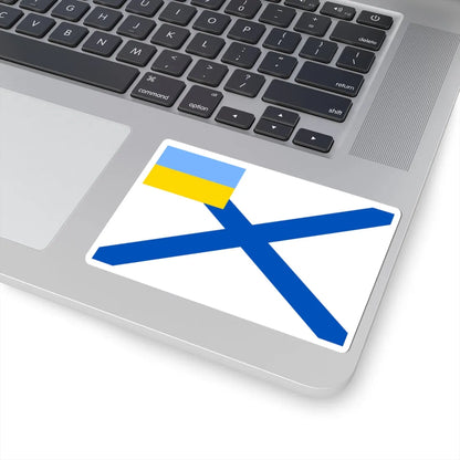 Naval Ensign of Ukraine 1918 dress (Ukraine) STICKER Vinyl Kiss-Cut Decal - The Sticker Space