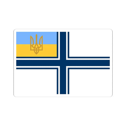Naval ensign of Ukraine 1993 (Ukraine) STICKER Vinyl Kiss-Cut Decal 6 Inch White - The Sticker Space