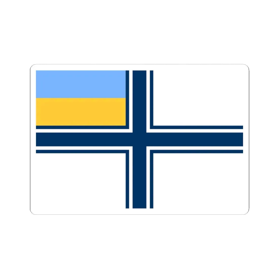 Naval ensign of Ukraine 1997-2007 (Ukraine) STICKER Vinyl Kiss-Cut Decal 6 Inch White - The Sticker Space