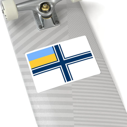 Naval ensign of Ukraine 1997-2007 (Ukraine) STICKER Vinyl Kiss-Cut Decal - The Sticker Space