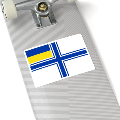 Naval Ensign of Ukraine 1997 dress (Ukraine) STICKER Vinyl Kiss-Cut Decal - The Sticker Space