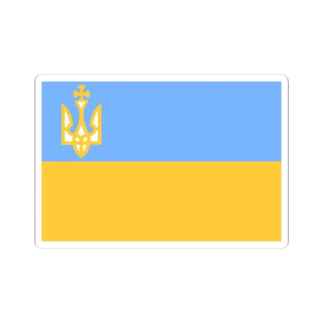 Naval Ensign of Ukraine JanuaryJuly 1918 (Ukraine) STICKER Vinyl Kiss-Cut Decal 6 Inch White - The Sticker Space