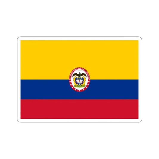 Naval ensign of United States of Colombia (Colombia) STICKER Vinyl Kiss-Cut Decal 2 Inch White - The Sticker Space