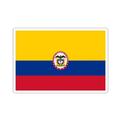 Naval ensign of United States of Colombia (Colombia) STICKER Vinyl Kiss-Cut Decal 3 Inch White - The Sticker Space