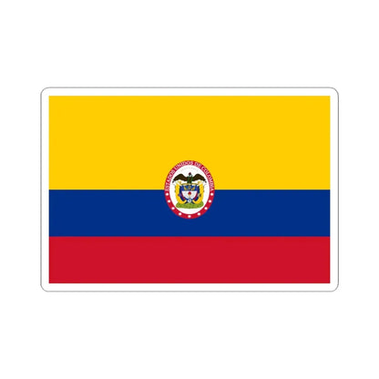 Naval ensign of United States of Colombia (Colombia) STICKER Vinyl Kiss-Cut Decal 4 Inch White - The Sticker Space
