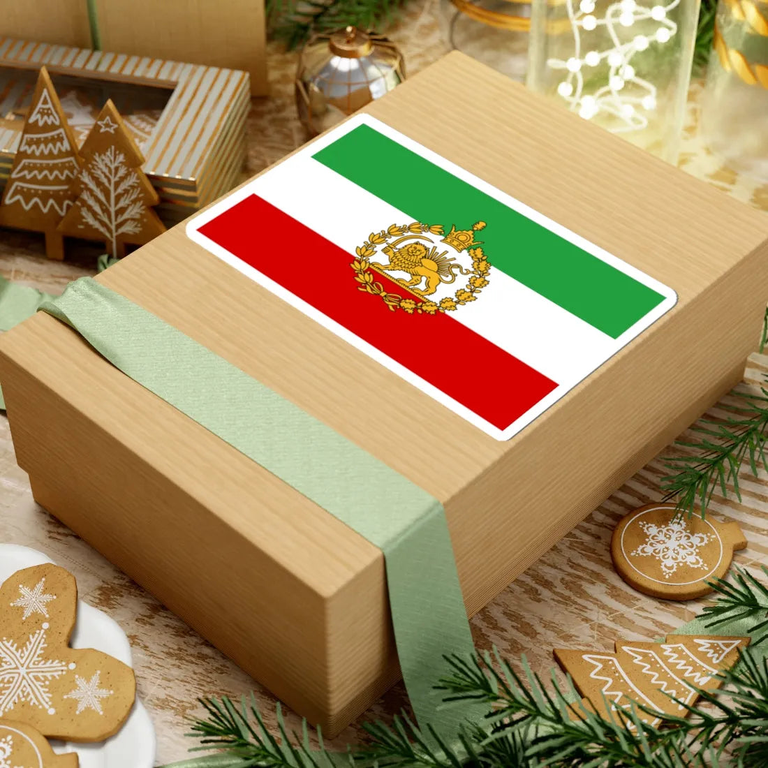 Naval flag of Iran 1933-1980 (Iran) STICKER Vinyl Kiss-Cut Decal - The Sticker Space