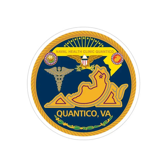 Naval Health Clinic Quantico VA (U.S. Navy) Transparent STICKER Die-Cut Vinyl Decal 6 Inch Transparent - The Sticker Space