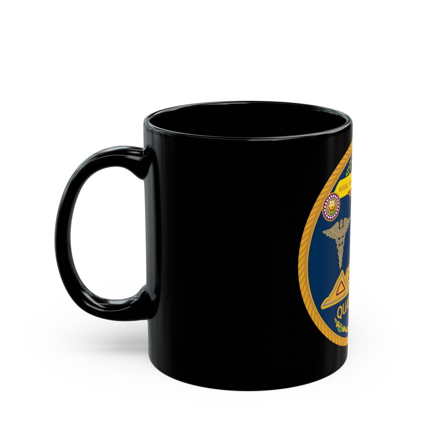 Naval Health Clinic QuanticoVA (U.S. Navy) Black Coffee Mug-The Sticker Space