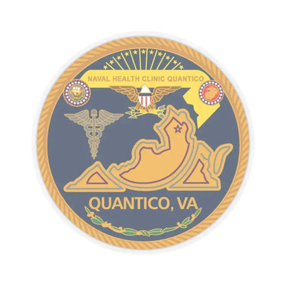 Naval Health Clinic QuanticoVA (U.S. Navy) STICKER Vinyl Kiss-Cut Decal 4 Inch Transparent - The Sticker Space