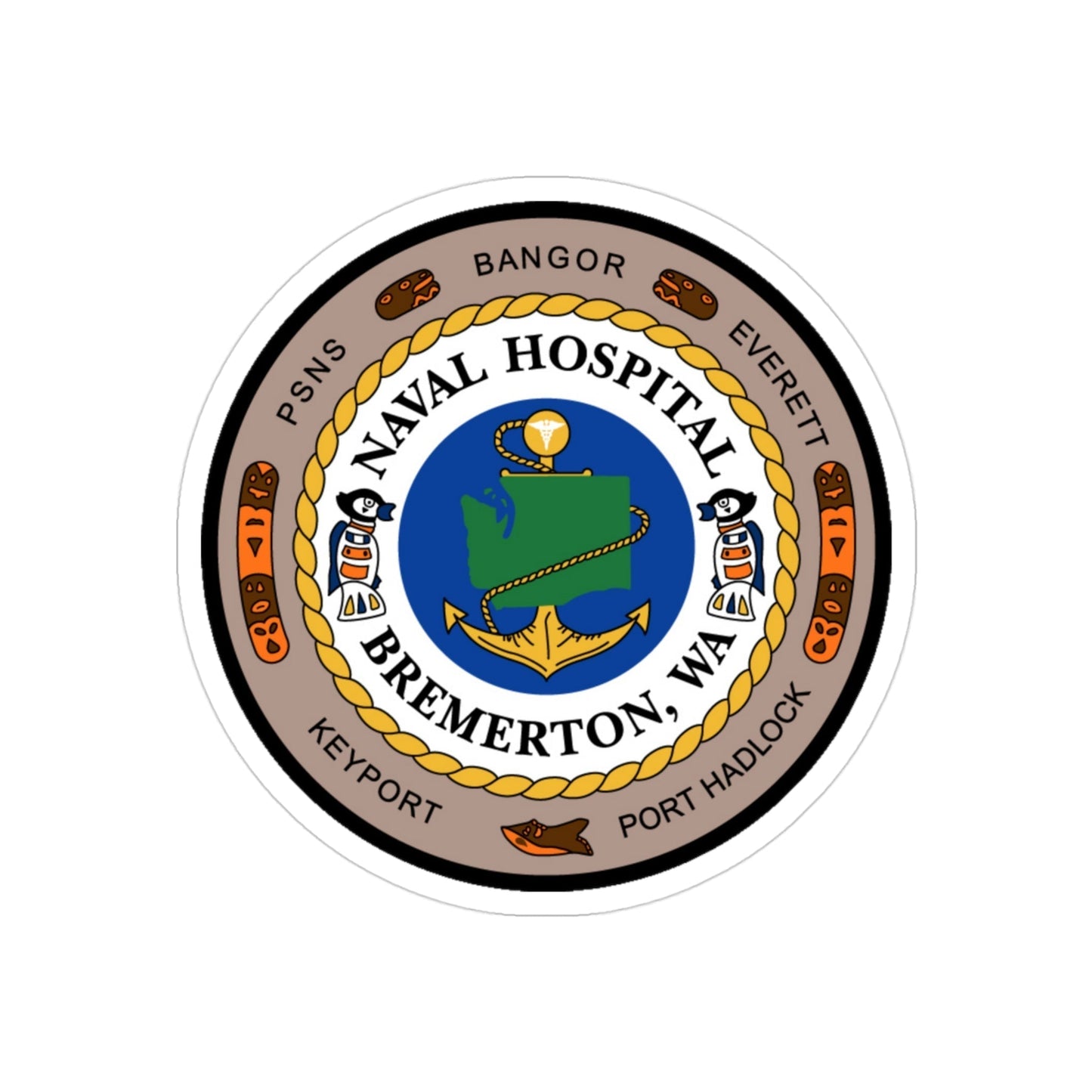 Naval Hospital Bremerton WAS 2006 (U.S. Navy) Transparent STICKER Die-Cut Vinyl Decal-3 Inch-The Sticker Space