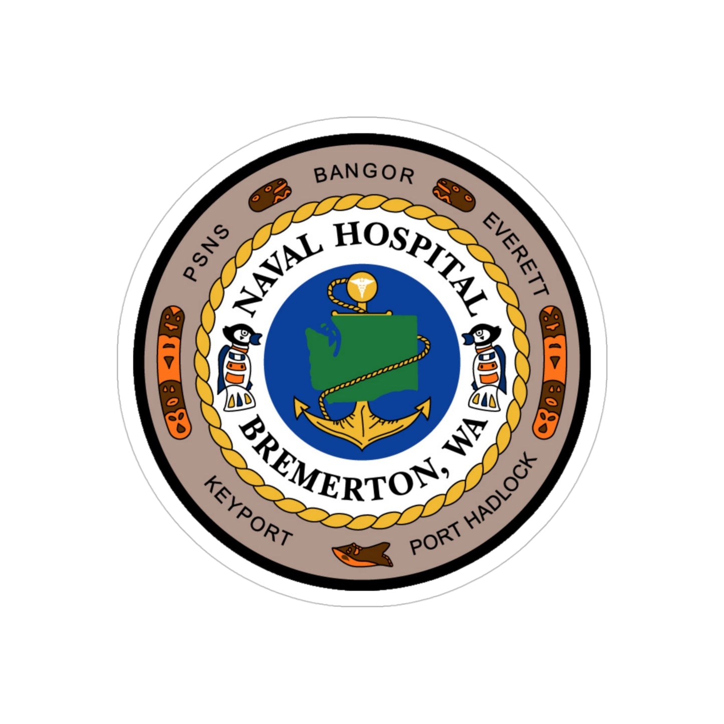 Naval Hospital Bremerton WAS 2006 (U.S. Navy) Transparent STICKER Die-Cut Vinyl Decal-4 Inch-The Sticker Space