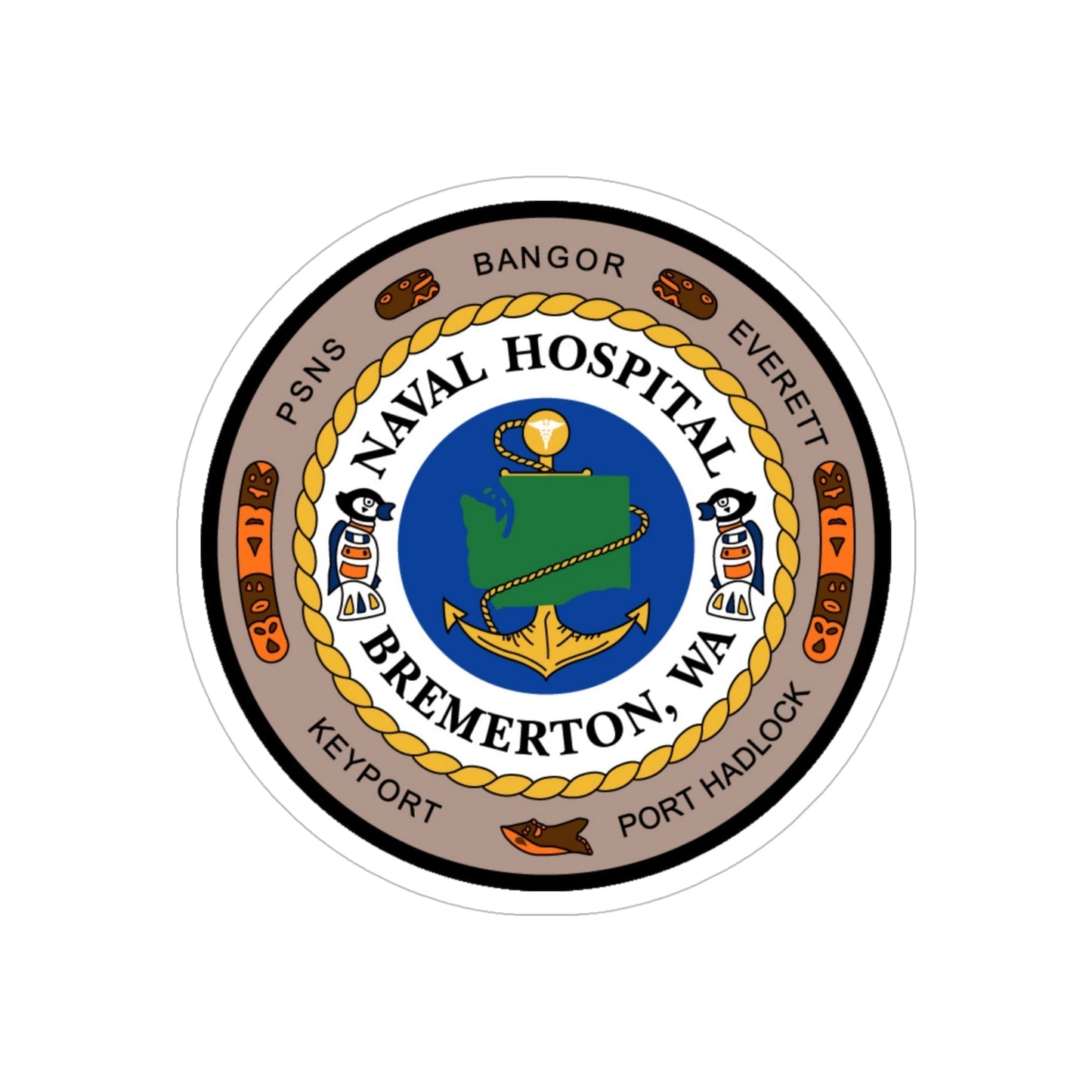 Naval Hospital Bremerton WAS 2006 (U.S. Navy) Transparent STICKER Die-Cut Vinyl Decal-5 Inch-The Sticker Space