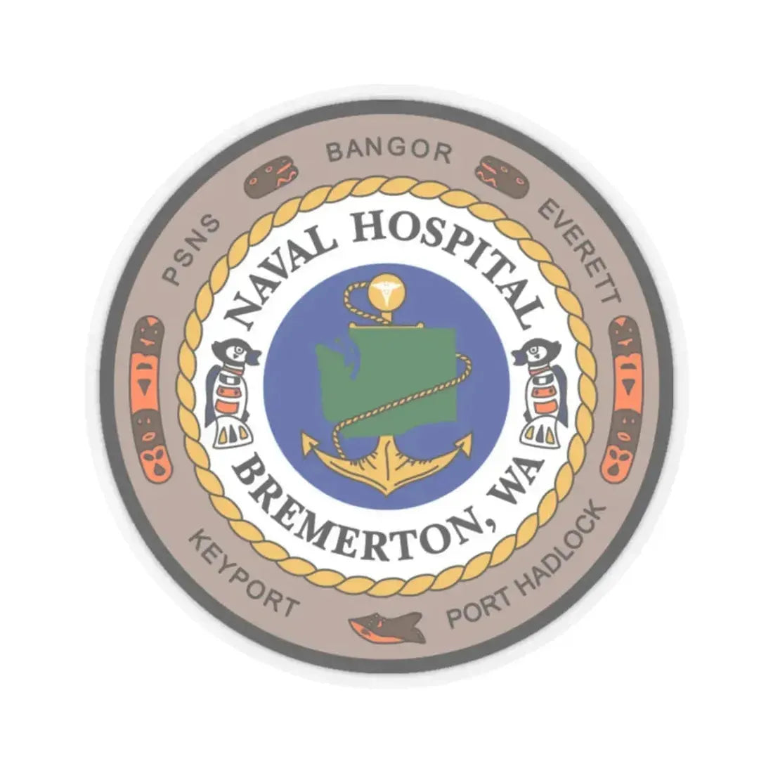 Naval Hospital Bremerton WAS 2006 (U.S. Navy) STICKER Vinyl Kiss-Cut Decal 2 Inch Transparent - The Sticker Space