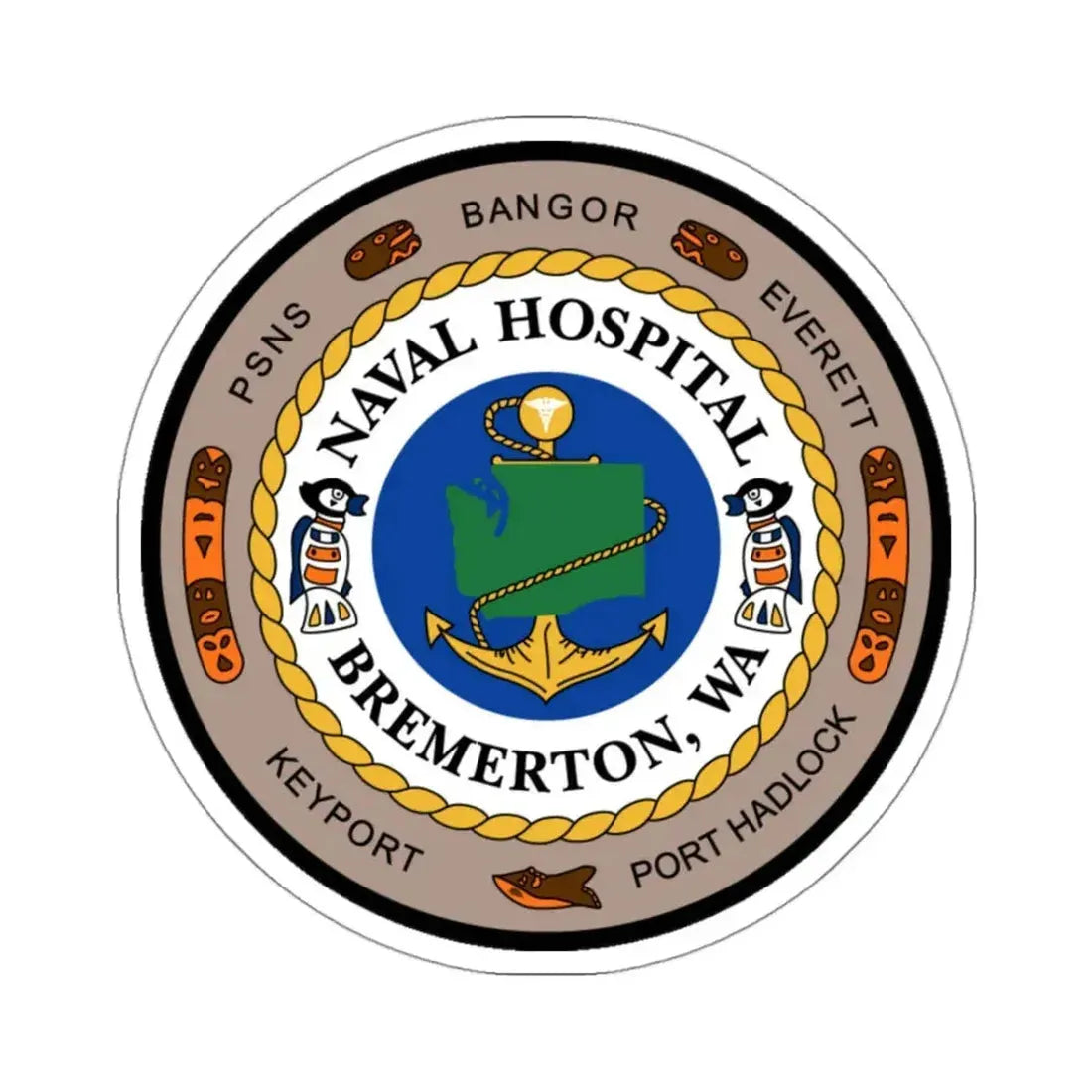 Naval Hospital Bremerton WAS 2006 (U.S. Navy) STICKER Vinyl Kiss-Cut Decal 3 Inch White - The Sticker Space