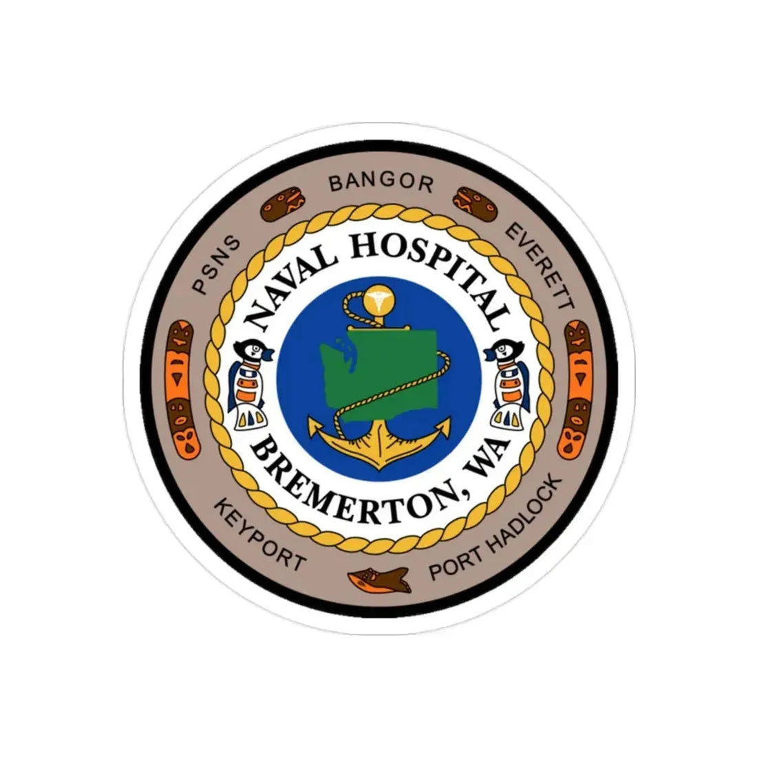 Naval Hospital Bremerton WAS 2006 (U.S. Navy) Transparent STICKER Die-Cut Vinyl Decal 2 Inch Transparent - The Sticker Space