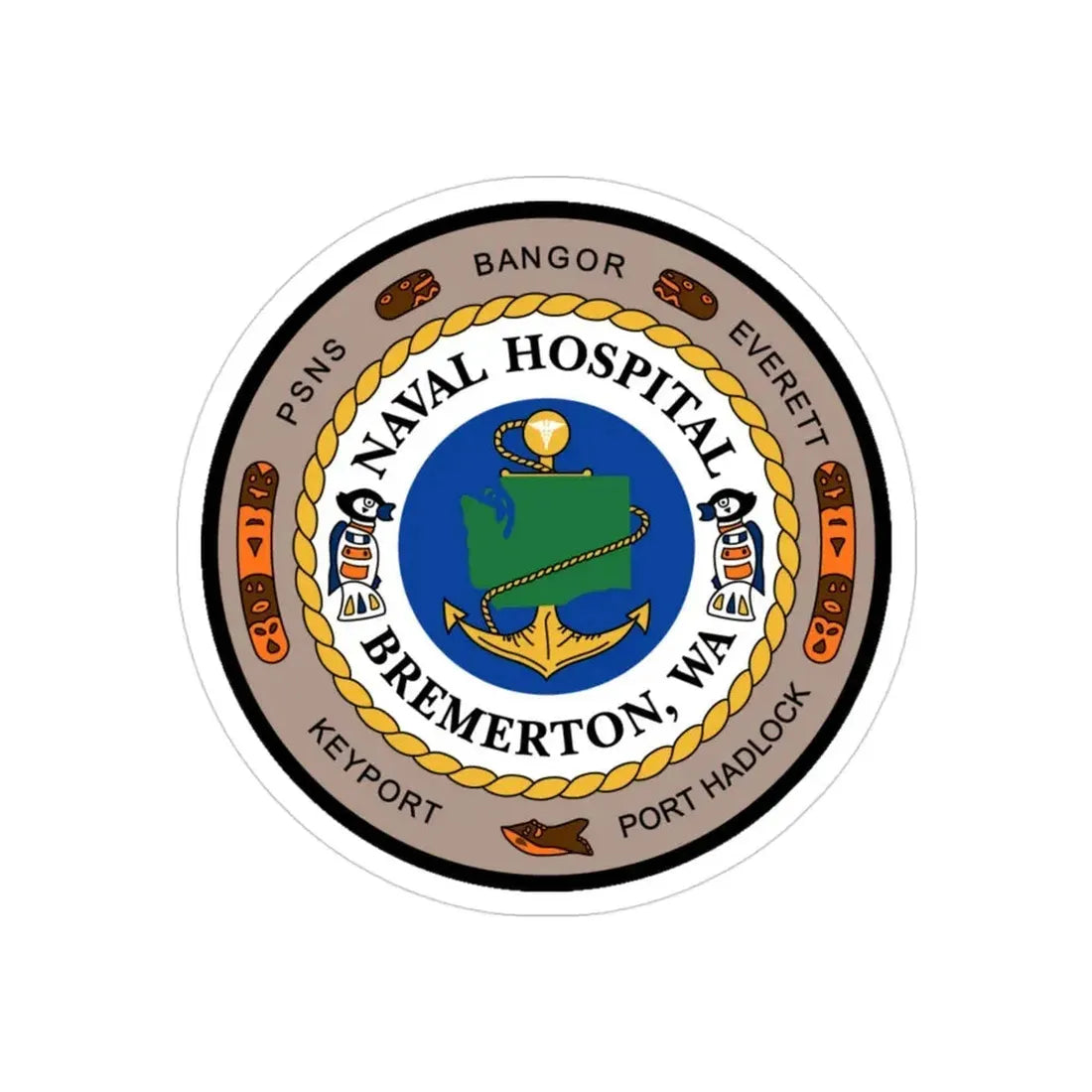 Naval Hospital Bremerton WAS 2006 (U.S. Navy) Transparent STICKER Die-Cut Vinyl Decal 3 Inch Transparent - The Sticker Space