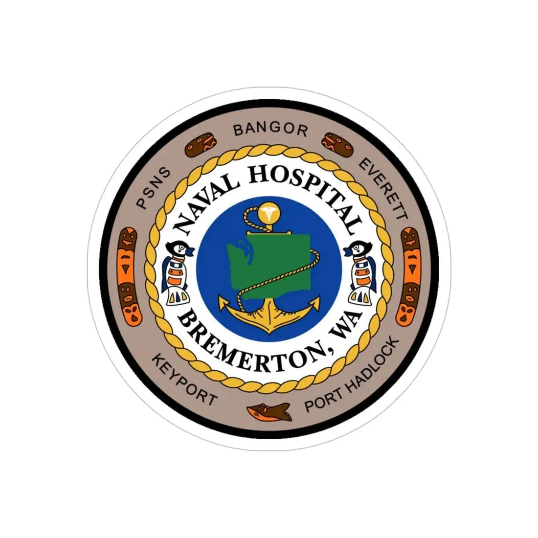 Naval Hospital Bremerton WAS 2006 (U.S. Navy) Transparent STICKER Die-Cut Vinyl Decal 4 Inch Transparent - The Sticker Space