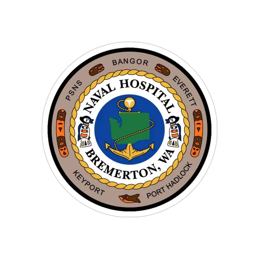Naval Hospital Bremerton WAS 2006 (U.S. Navy) Transparent STICKER Die-Cut Vinyl Decal 5 Inch Transparent - The Sticker Space
