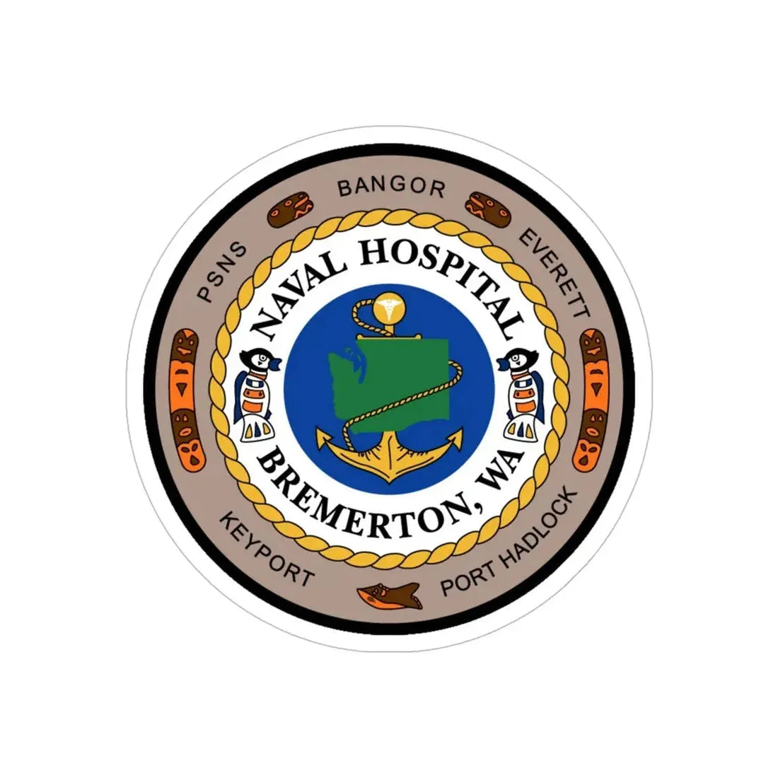 Naval Hospital Bremerton WAS 2006 (U.S. Navy) Transparent STICKER Die-Cut Vinyl Decal 6 Inch Transparent - The Sticker Space