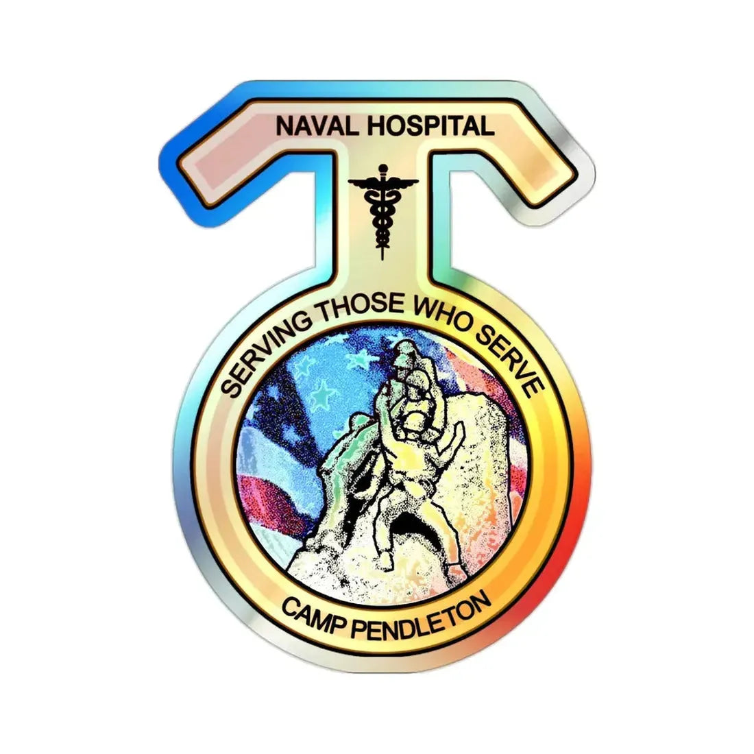 Naval Hospital Camp Pendleton (U.S. Navy) Holographic STICKER Die-Cut Vinyl Decal - The Sticker Space