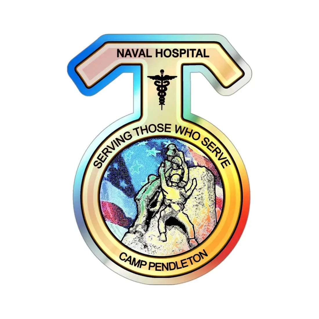 Naval Hospital Camp Pendleton (U.S. Navy) Holographic STICKER Die-Cut Vinyl Decal - The Sticker Space