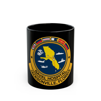 Naval Hospital Jacksonville (U.S. Navy) Black Coffee Mug-11oz-The Sticker Space