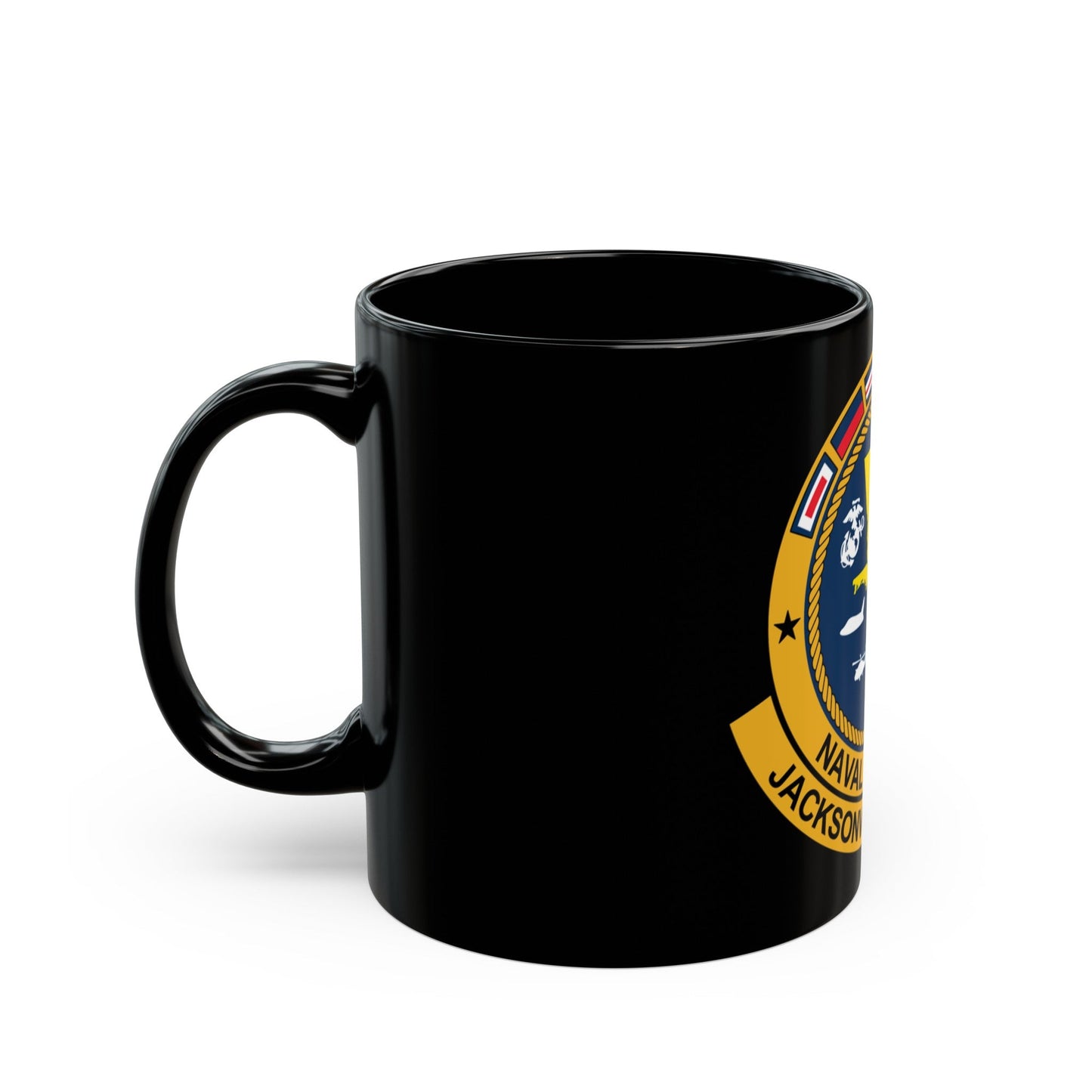 Naval Hospital Jacksonville (U.S. Navy) Black Coffee Mug-The Sticker Space