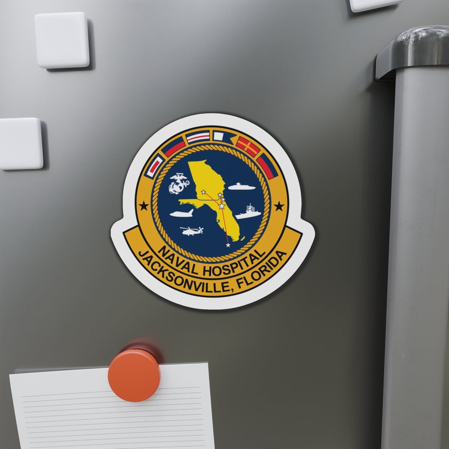 Naval Hospital Jacksonville (U.S. Navy) Die-Cut Magnet-The Sticker Space