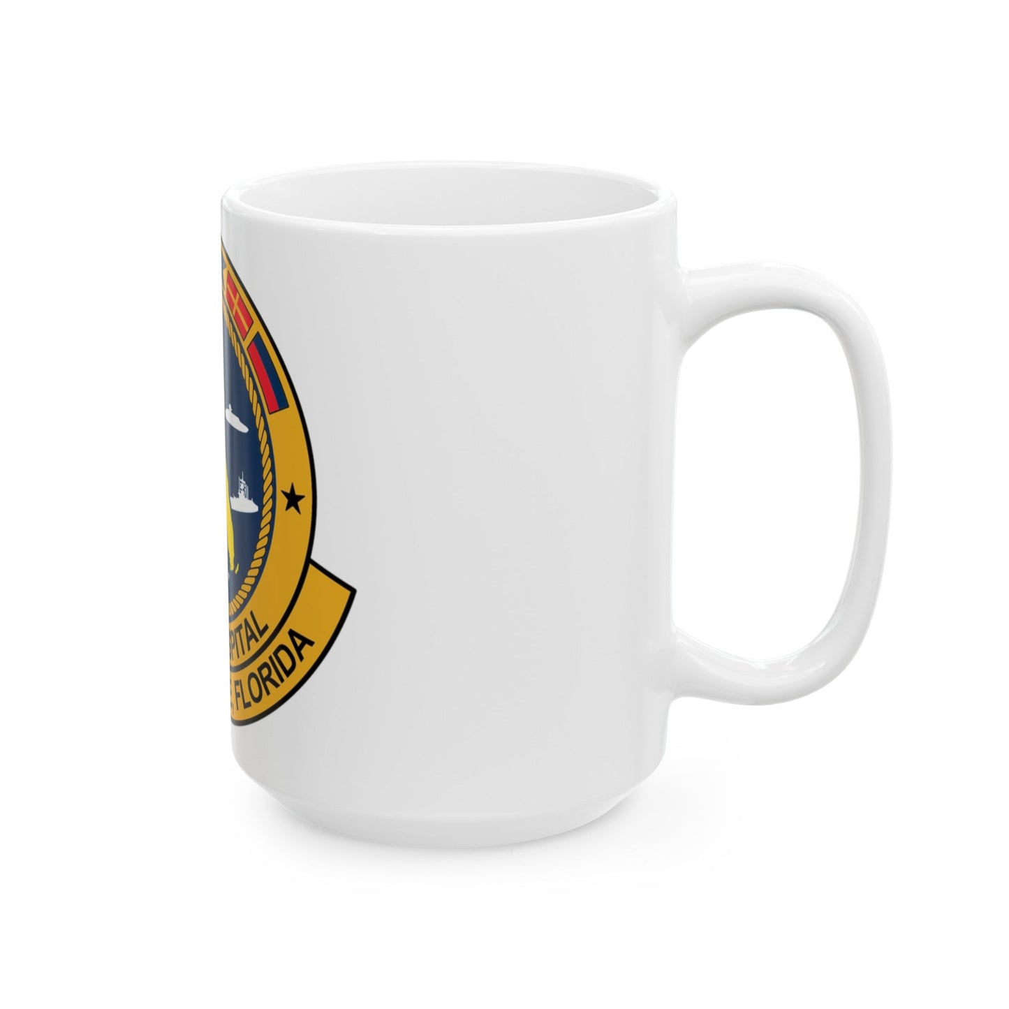 Naval Hospital Jacksonville (U.S. Navy) White Coffee Mug-The Sticker Space