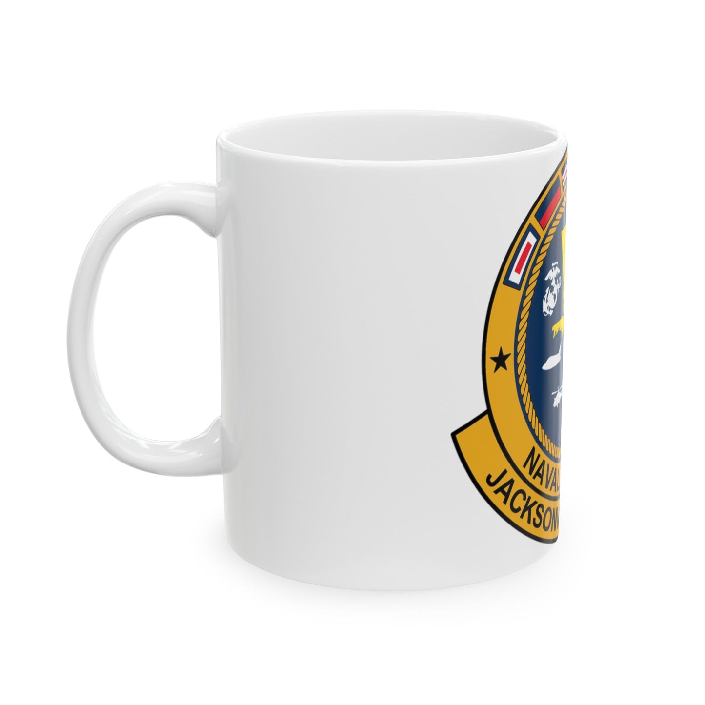 Naval Hospital Jacksonville (U.S. Navy) White Coffee Mug-The Sticker Space