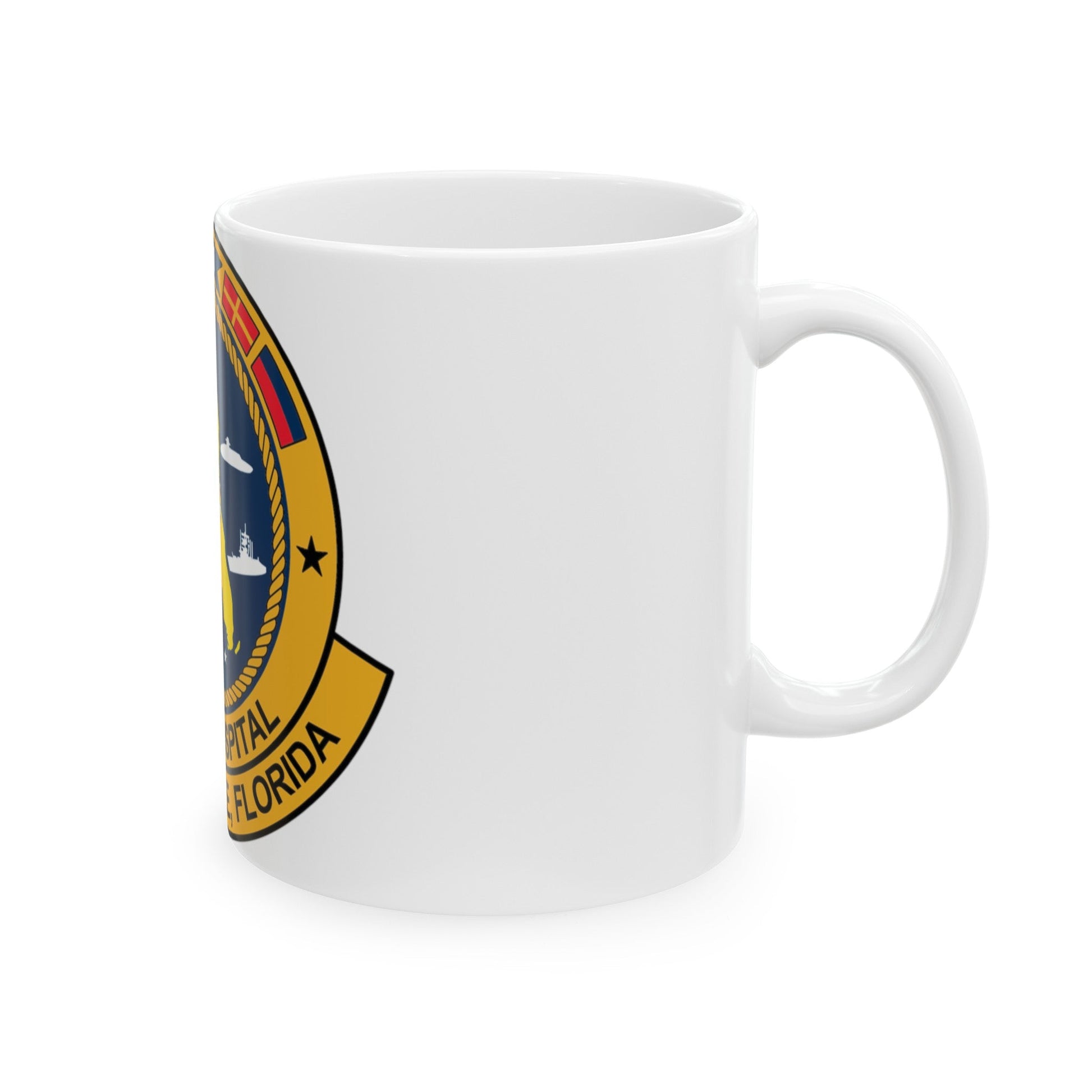 Naval Hospital Jacksonville (U.S. Navy) White Coffee Mug-The Sticker Space