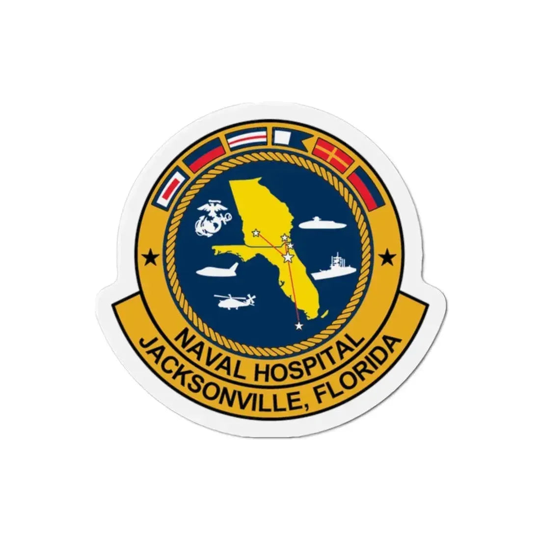 Naval Hospital Jacksonville (U.S. Navy) Refrigerator Magnet 2 Inch - The Sticker Space