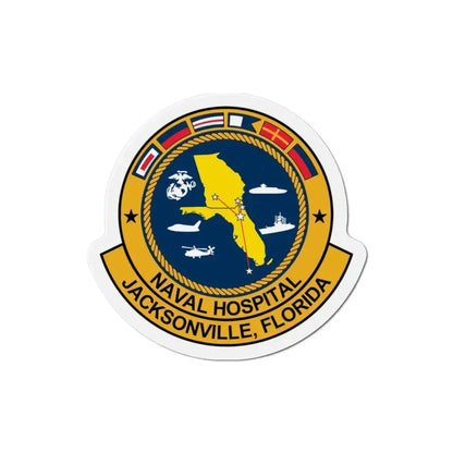 Naval Hospital Jacksonville (U.S. Navy) Refrigerator Magnet 3 Inch - The Sticker Space