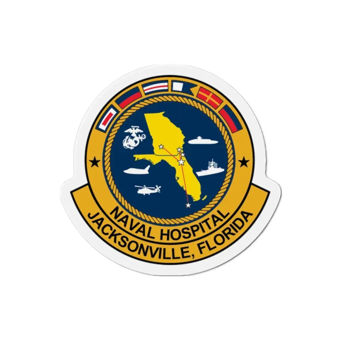 Naval Hospital Jacksonville (U.S. Navy) Refrigerator Magnet - The Sticker Space