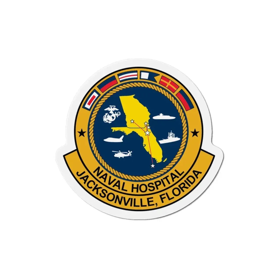 Naval Hospital Jacksonville (U.S. Navy) Refrigerator Magnet - The Sticker Space