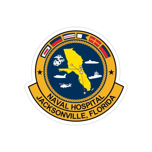 Naval Hospital Jacksonville (U.S. Navy) Transparent STICKER Die-Cut Vinyl Decal 6 Inch Transparent - The Sticker Space