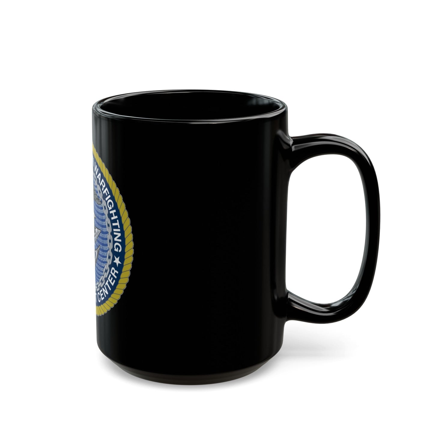 Naval Information Warfighting Development Center (U.S. Navy) Black Coffee Mug-The Sticker Space