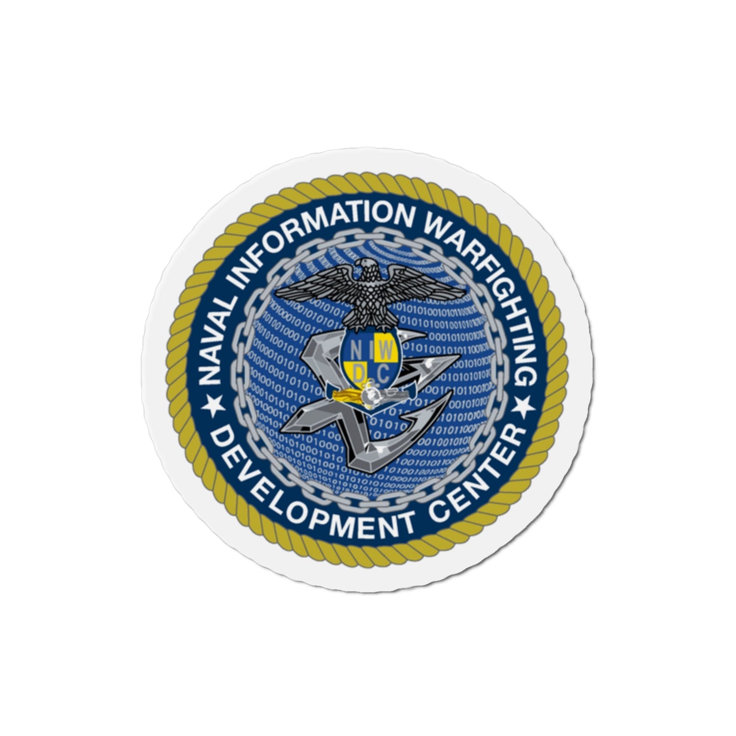 Naval Information Warfighting Development Center (U.S. Navy) Die-Cut Magnet-2" x 2"-The Sticker Space