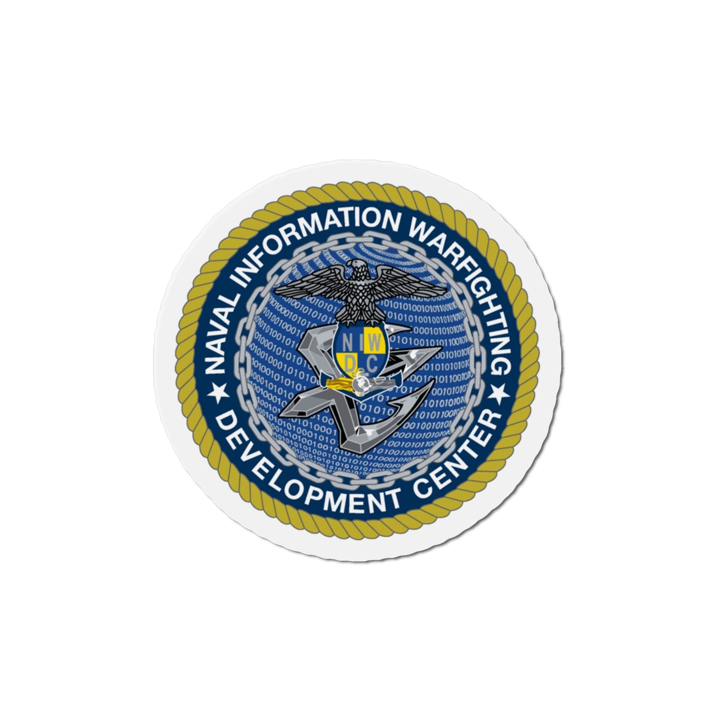 Naval Information Warfighting Development Center (U.S. Navy) Die-Cut Magnet-4" x 4"-The Sticker Space