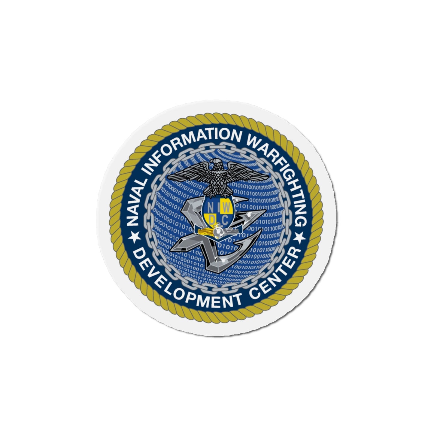 Naval Information Warfighting Development Center (U.S. Navy) Die-Cut Magnet-6 × 6"-The Sticker Space