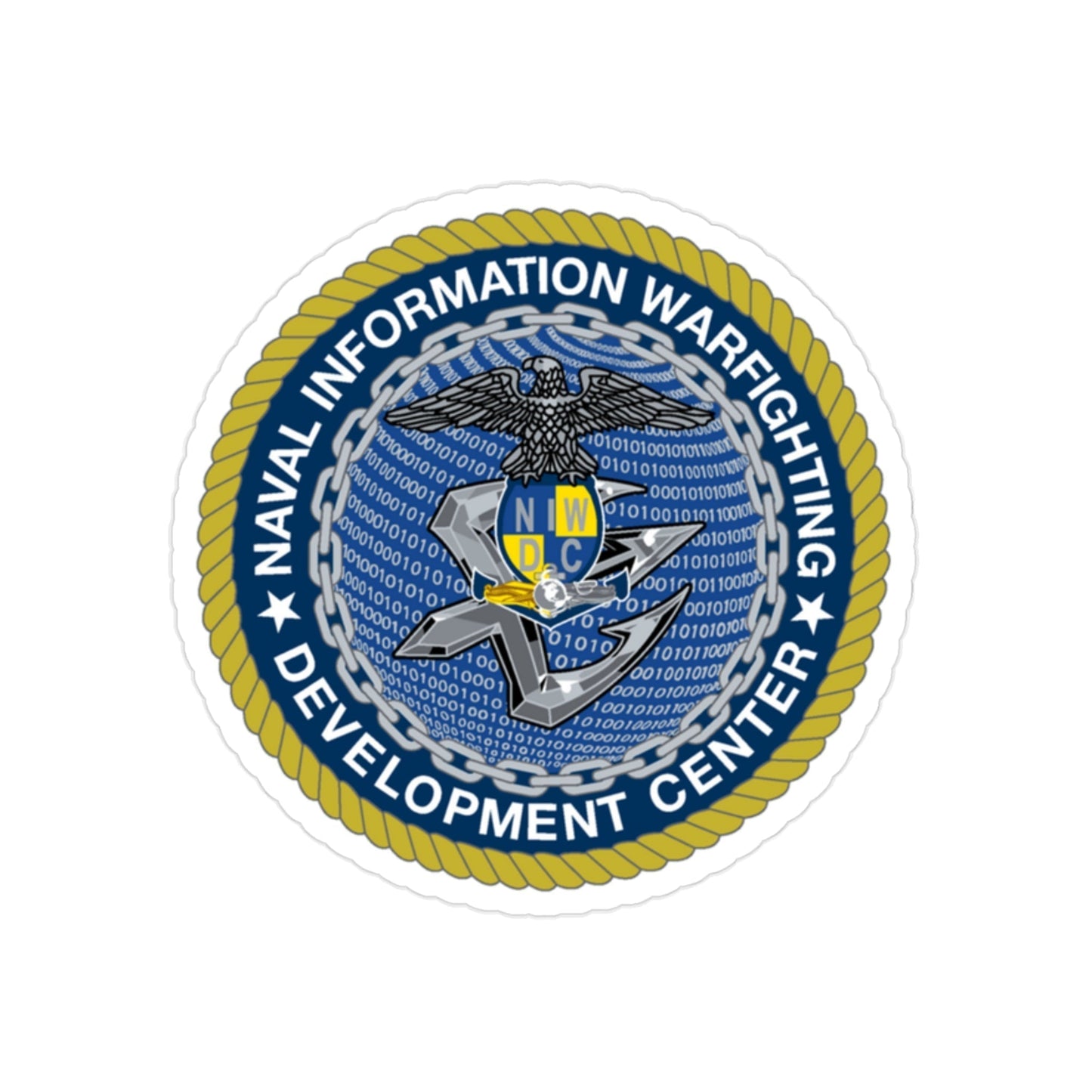 Naval Information Warfighting Development Center (U.S. Navy) Transparent STICKER Die-Cut Vinyl Decal-2 Inch-The Sticker Space