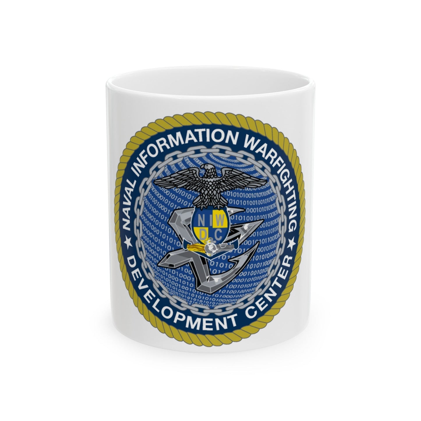 Naval Information Warfighting Development Center (U.S. Navy) White Coffee Mug-11oz-The Sticker Space