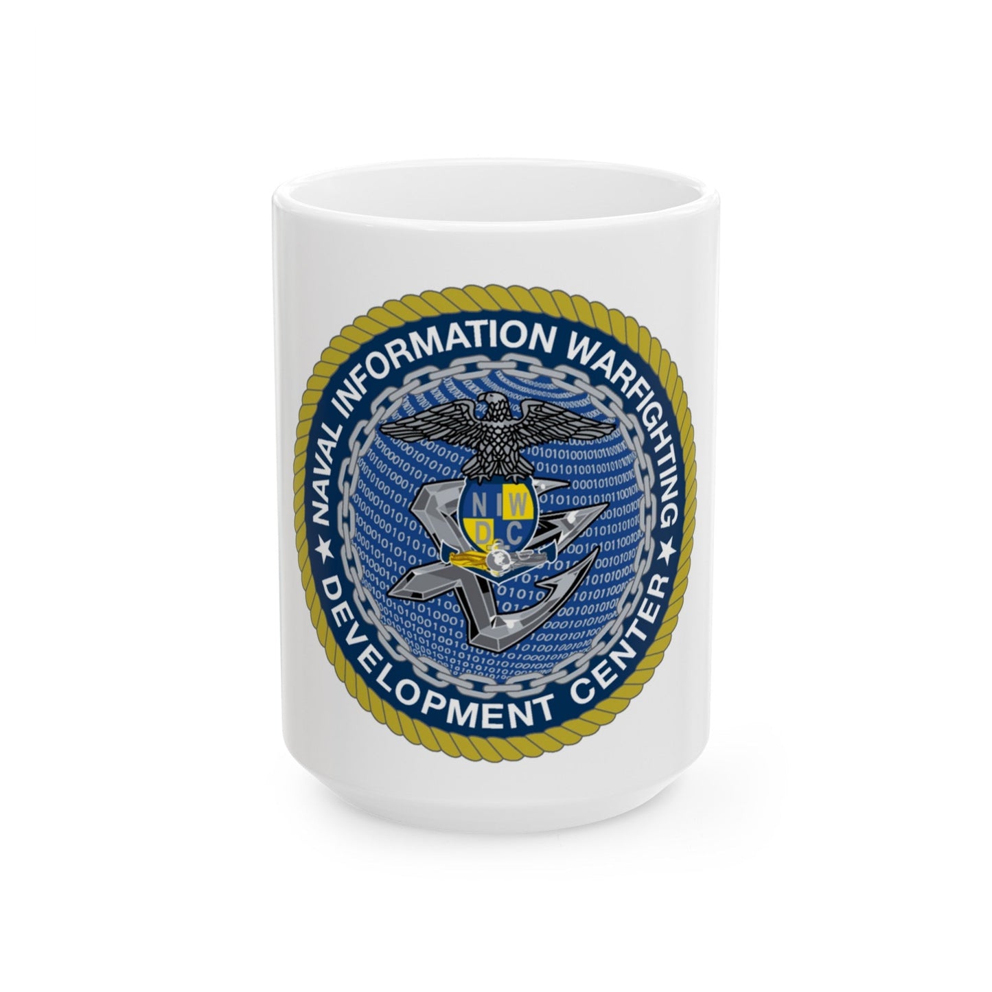 Naval Information Warfighting Development Center (U.S. Navy) White Coffee Mug-15oz-The Sticker Space