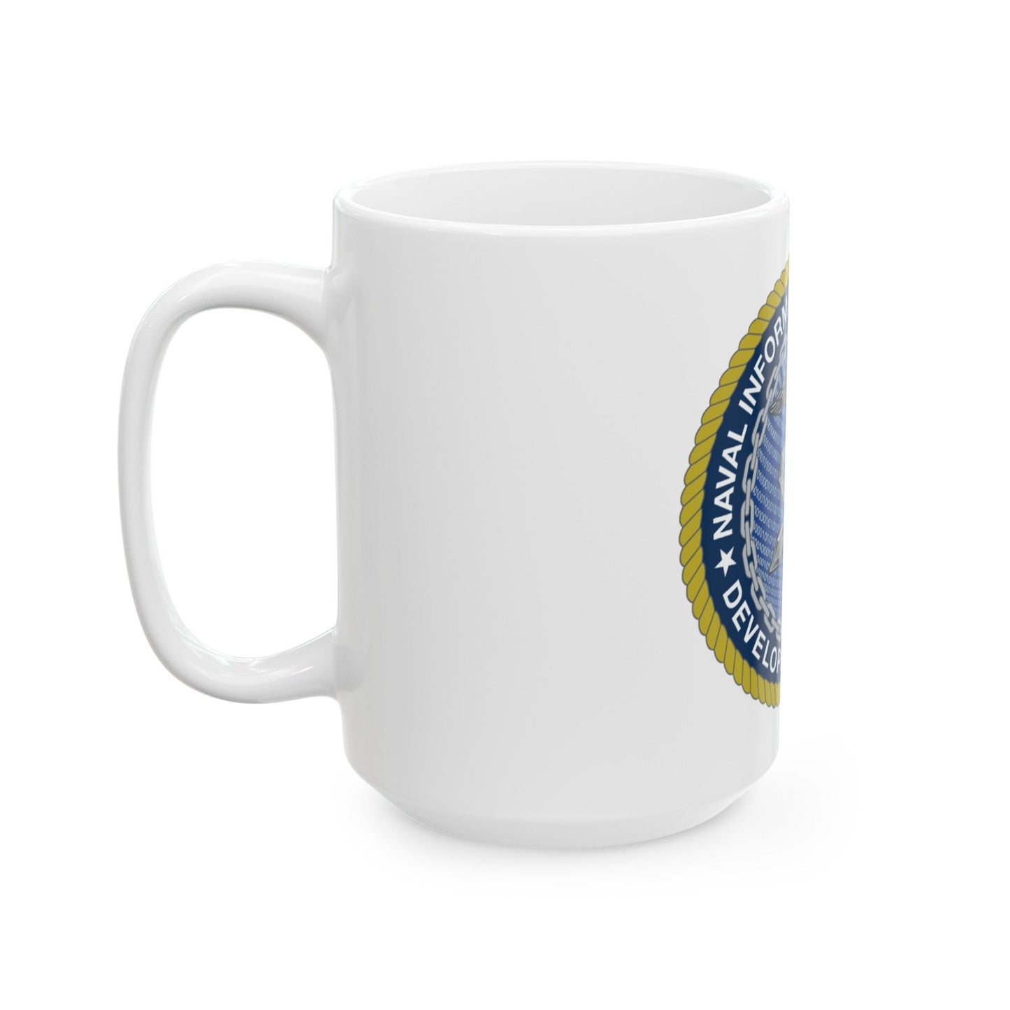 Naval Information Warfighting Development Center (U.S. Navy) White Coffee Mug-The Sticker Space