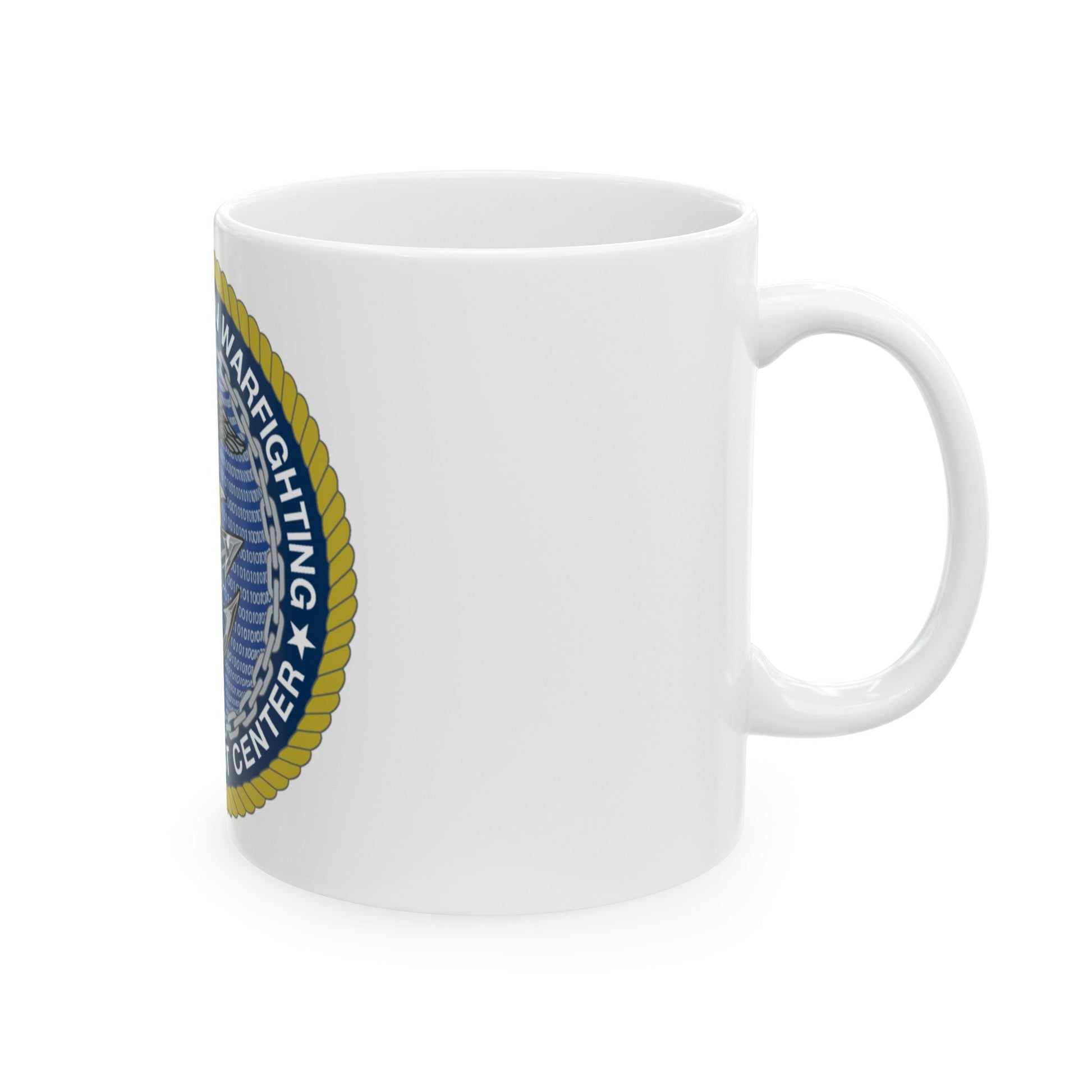 Naval Information Warfighting Development Center (U.S. Navy) White Coffee Mug-The Sticker Space