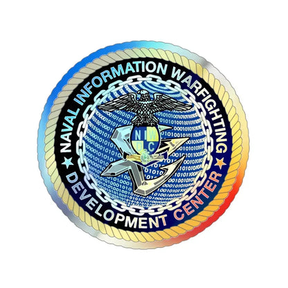 Naval Information Warfighting Development Center (U.S. Navy) Holographic STICKER Die-Cut Vinyl Decal - The Sticker Space