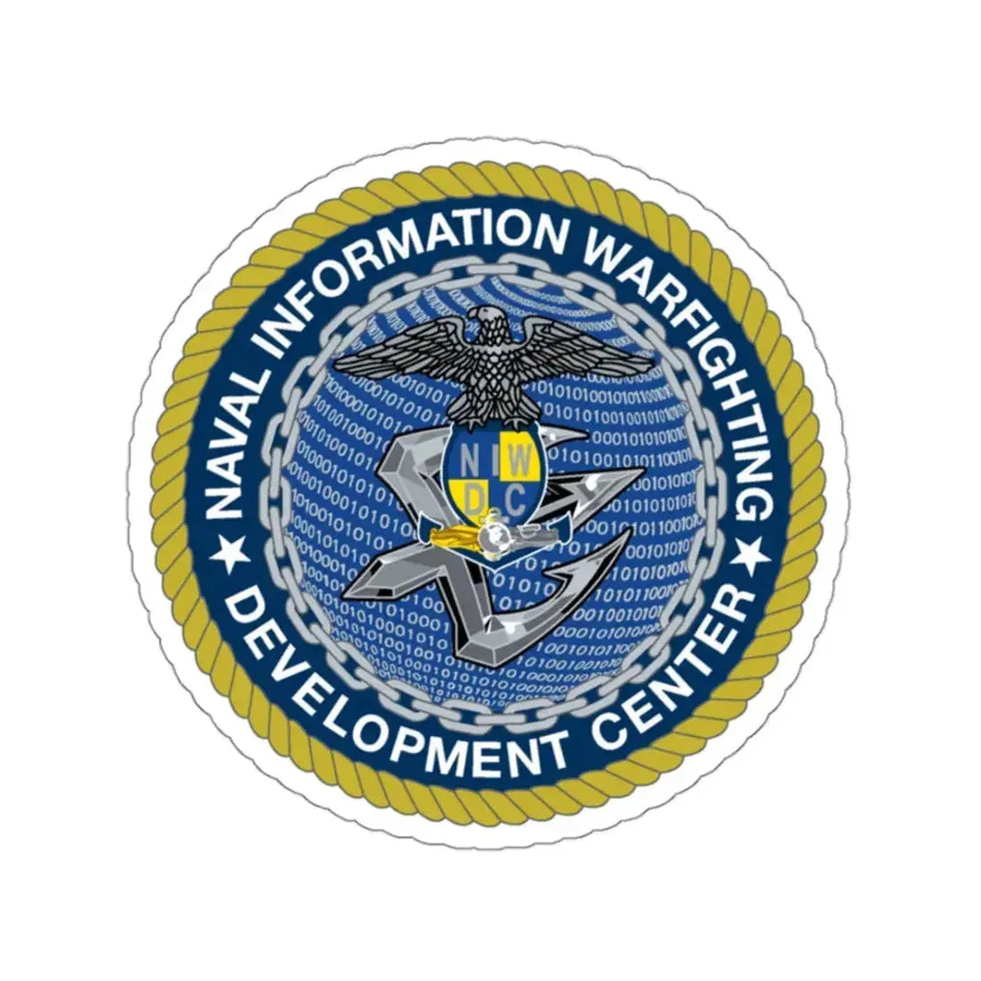 Naval Information Warfighting Development Center (U.S. Navy) STICKER Vinyl Kiss-Cut Decal 3 Inch White - The Sticker Space