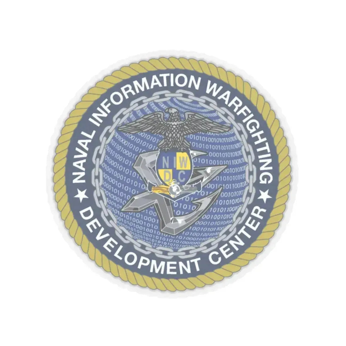 Naval Information Warfighting Development Center (U.S. Navy) STICKER Vinyl Kiss-Cut Decal 4 Inch Transparent - The Sticker Space