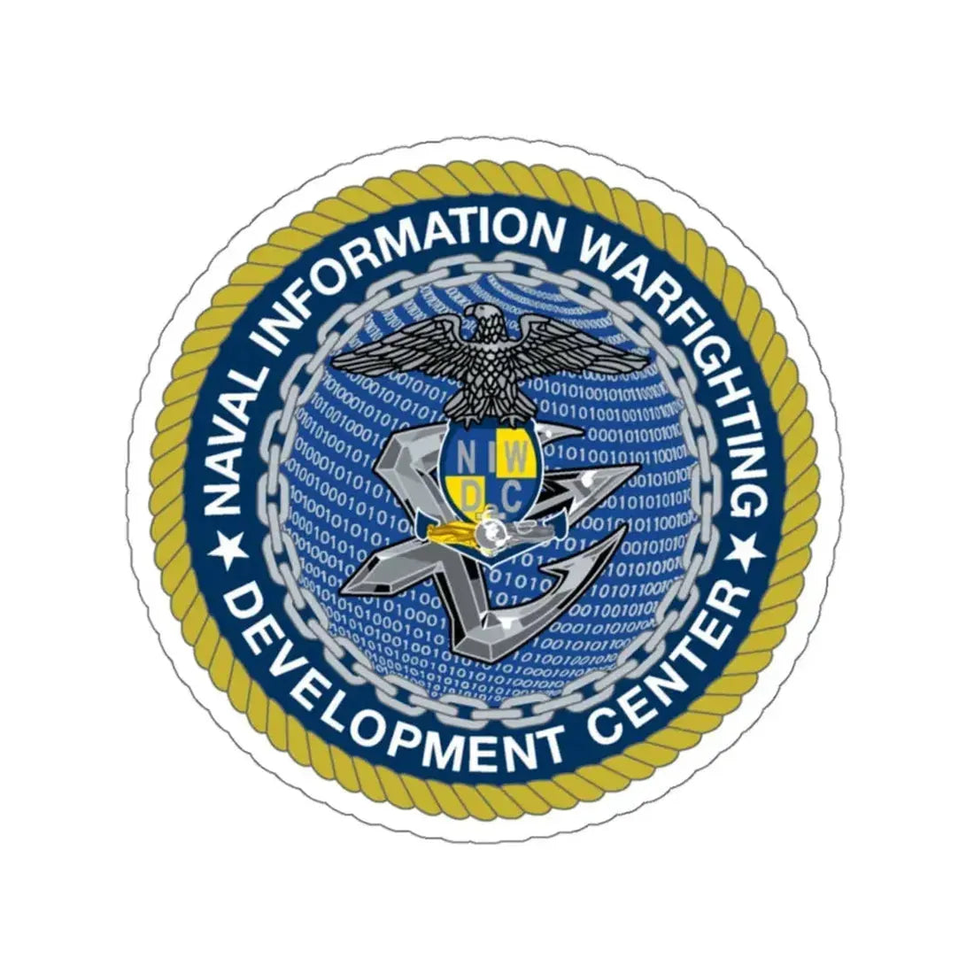 Naval Information Warfighting Development Center (U.S. Navy) STICKER Vinyl Kiss-Cut Decal 4 Inch White - The Sticker Space